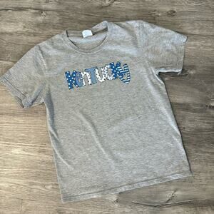 Port & Company Heather Gray Kentucky Short sleeve T-shirt Size Youth Medium
